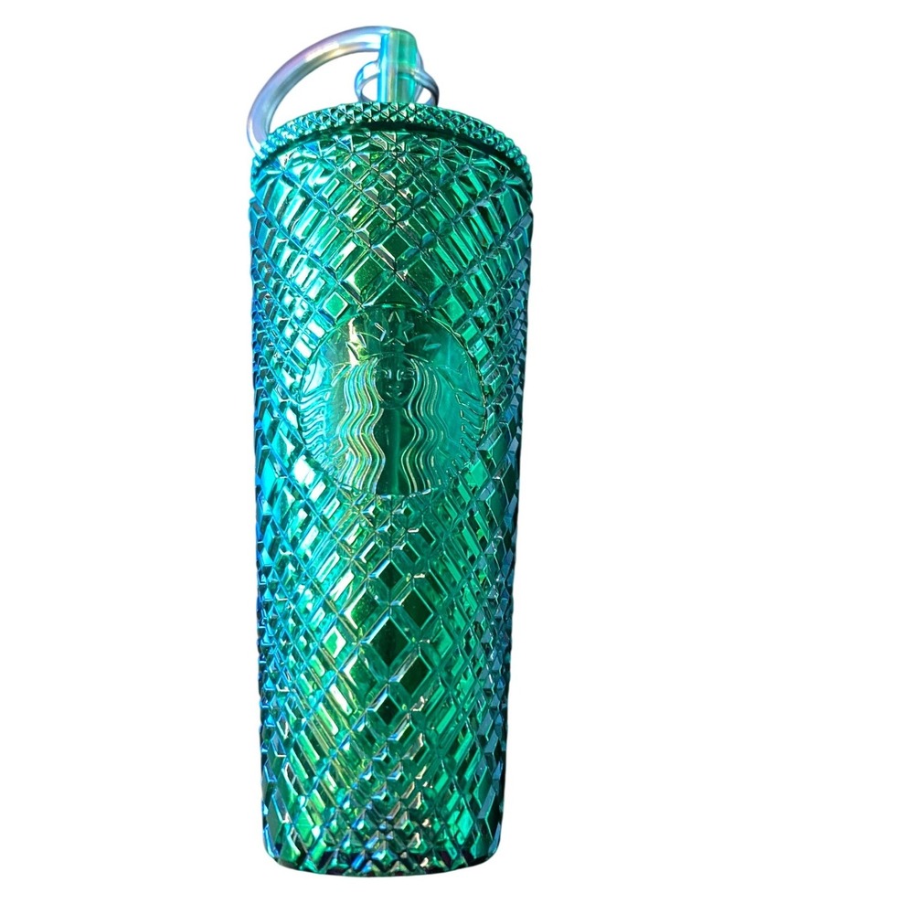 Starbucks x Wicked Emerald City Tumbler Keychain Mini Cup Charm Diamond Studded‎
